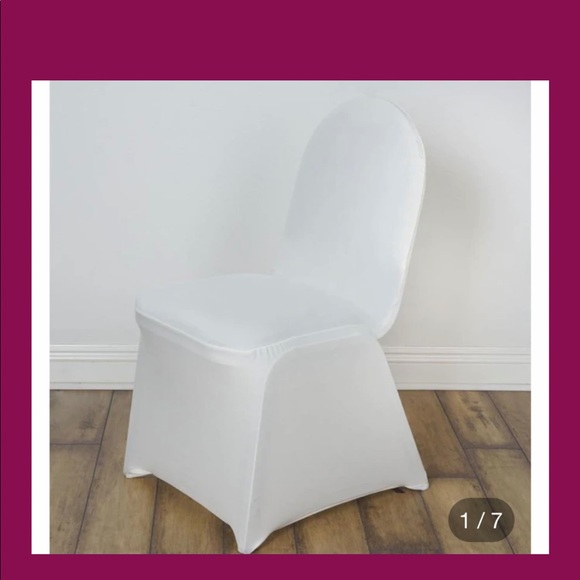 lot of 17, Chair Cover w/foot pocket, white, stretch spandex, sleek/stylish - Picture 5 of 7